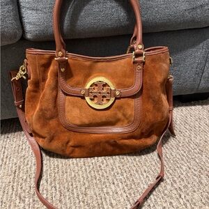 Tory Burch Brown Suede Handbag